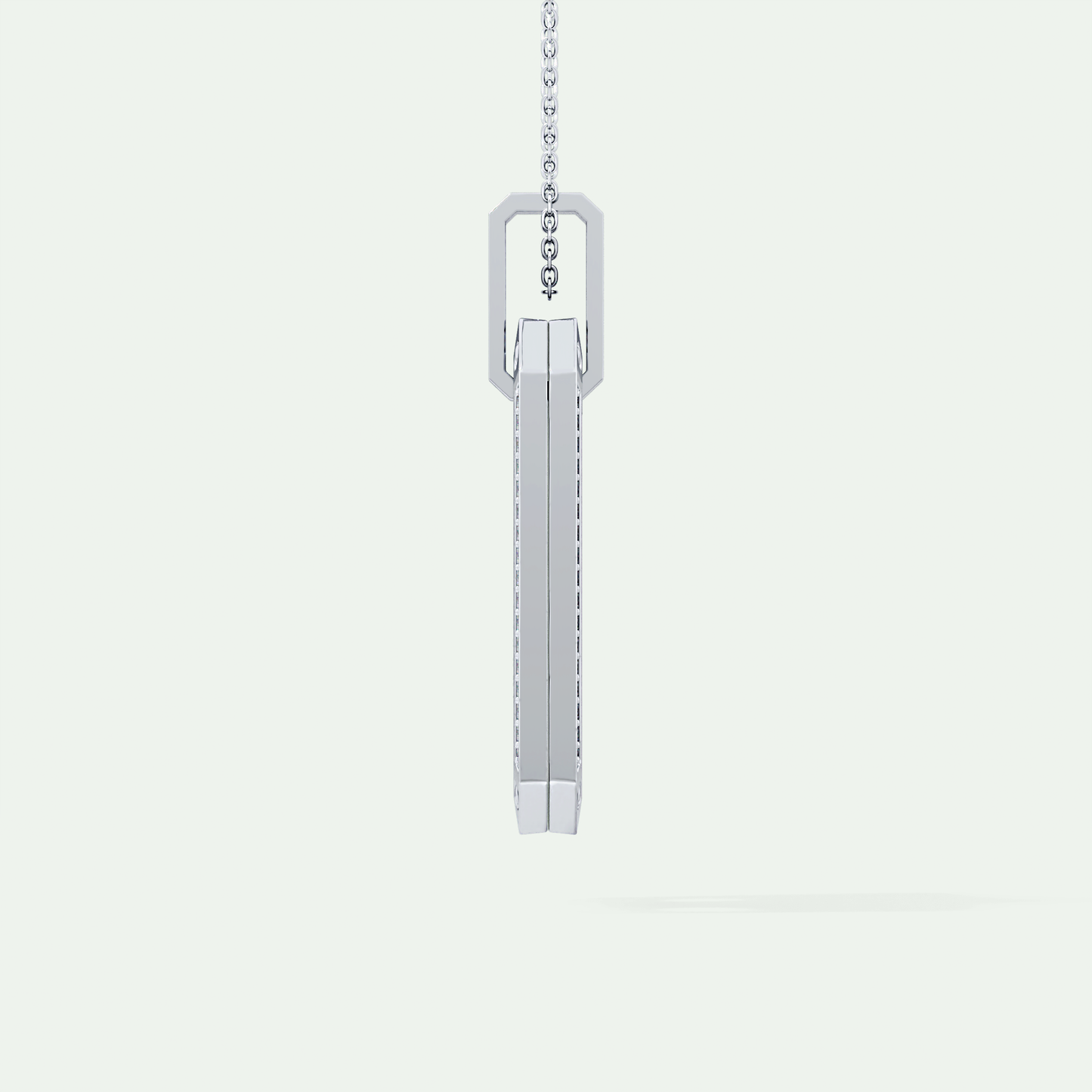 0.90 CT Round Cut Moissanite Diamond Stones Necklace For Him 8