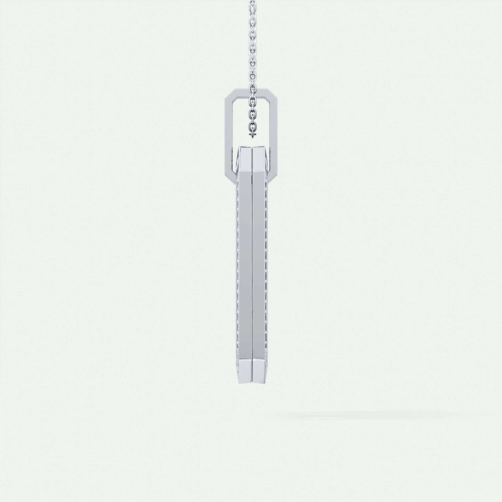 0.90 CT Round Cut Moissanite Diamond Stones Necklace For Him 8