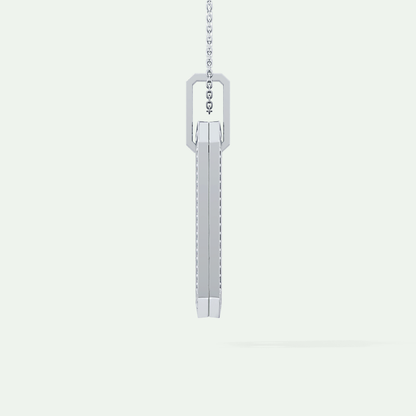 0.90 CT Round Cut Moissanite Diamond Stones Necklace For Him 8