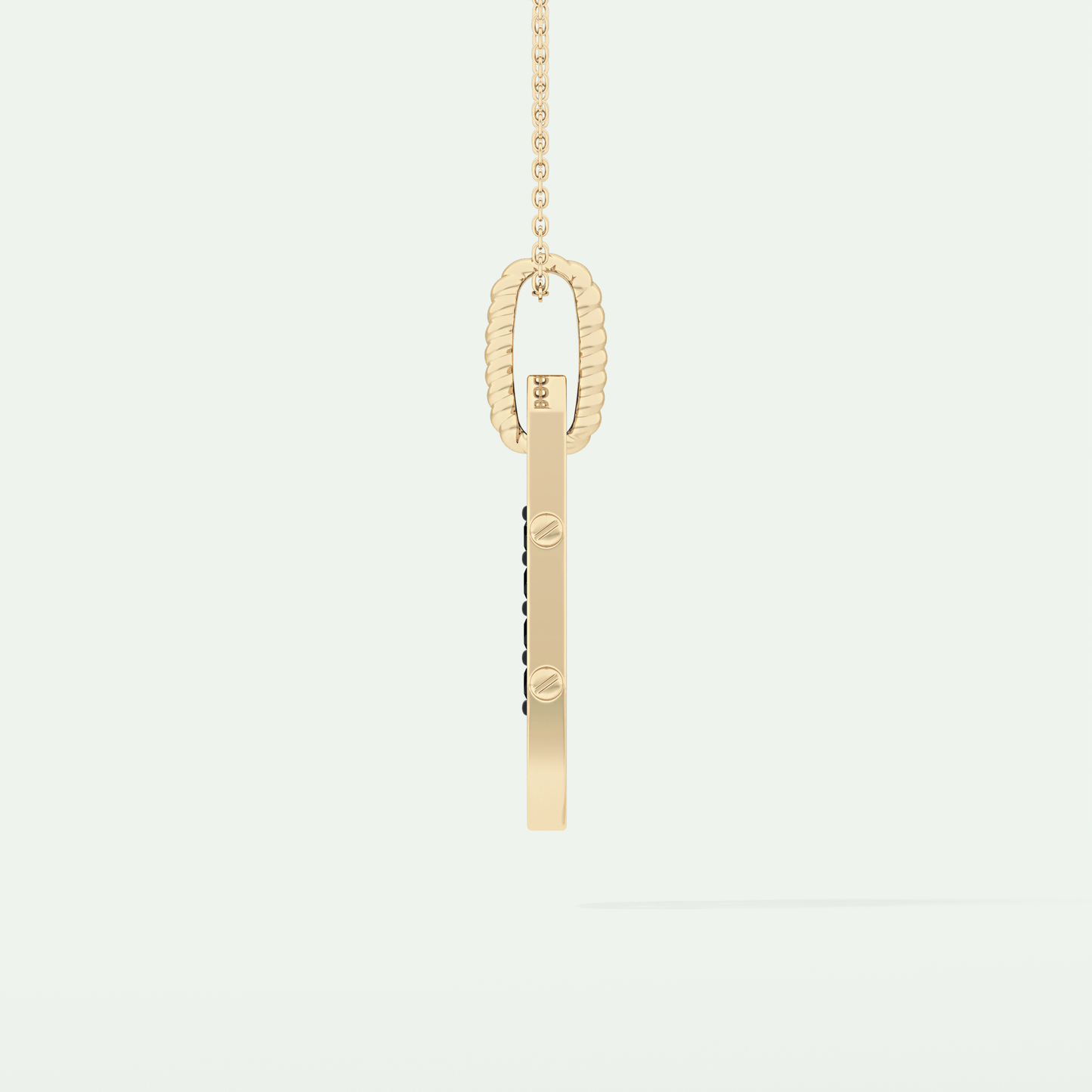 0.20 CT Round Shaped Black Moissanite Diamond Necklace 3