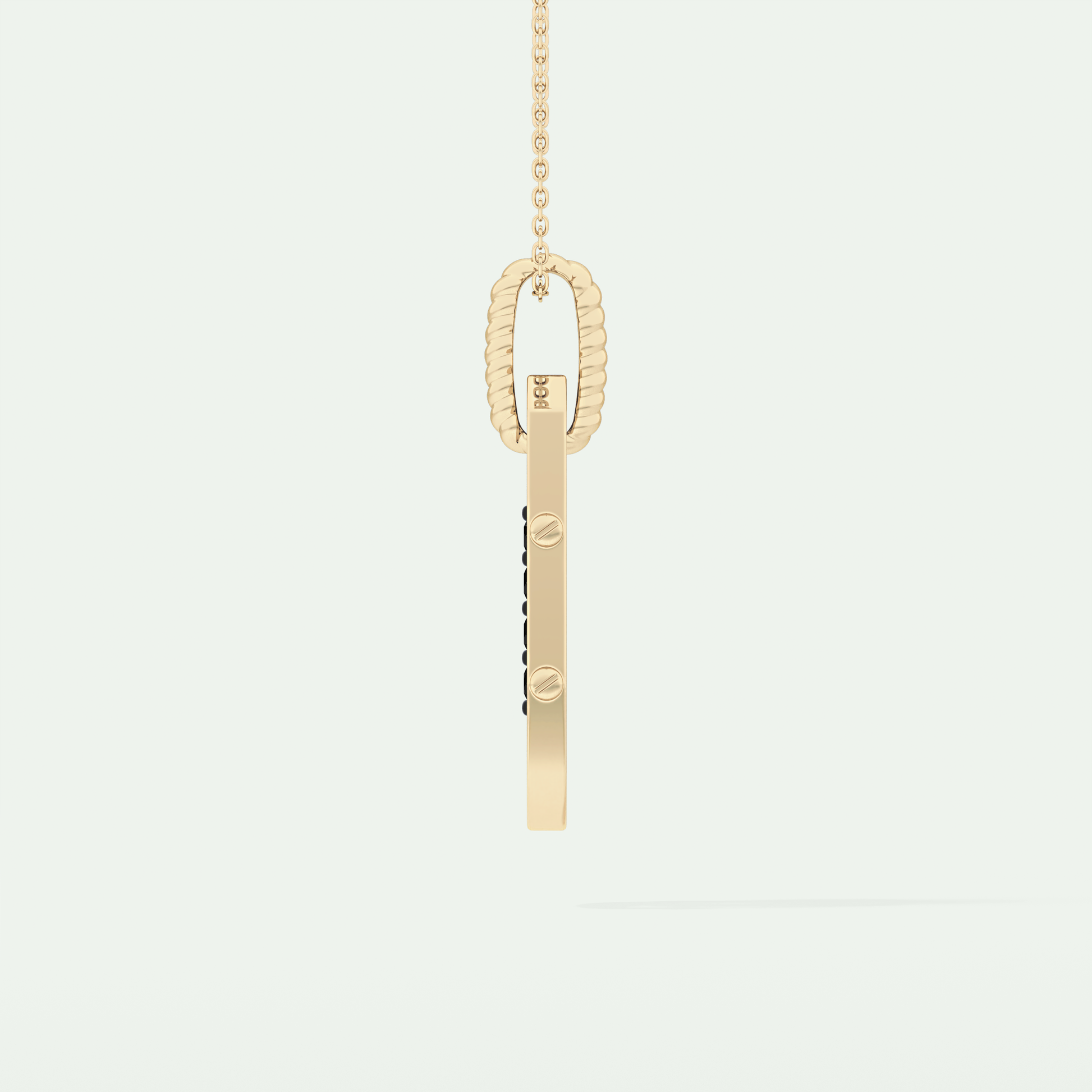 0.20 CT Round Shaped Black Moissanite Diamond Necklace 3