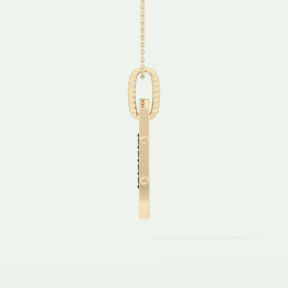 0.20 CT Round Shaped Black Moissanite Diamond Necklace 3