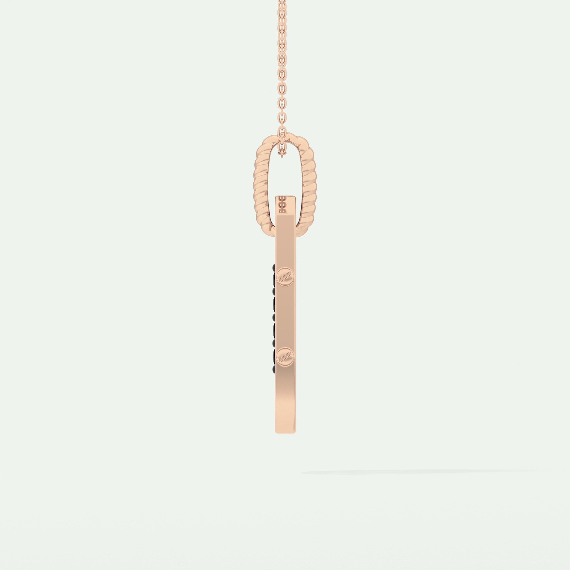 0.20 CT Round Shaped Black Moissanite Diamond Necklace 12