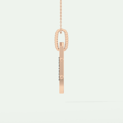 0.20 CT Round Shaped Black Moissanite Diamond Necklace 12