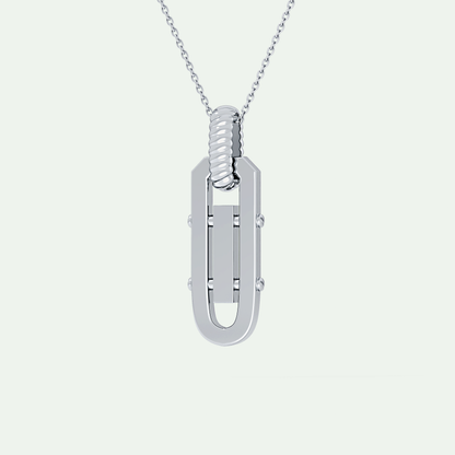 0.20 CT Round Shaped Black Moissanite Diamond Necklace 7