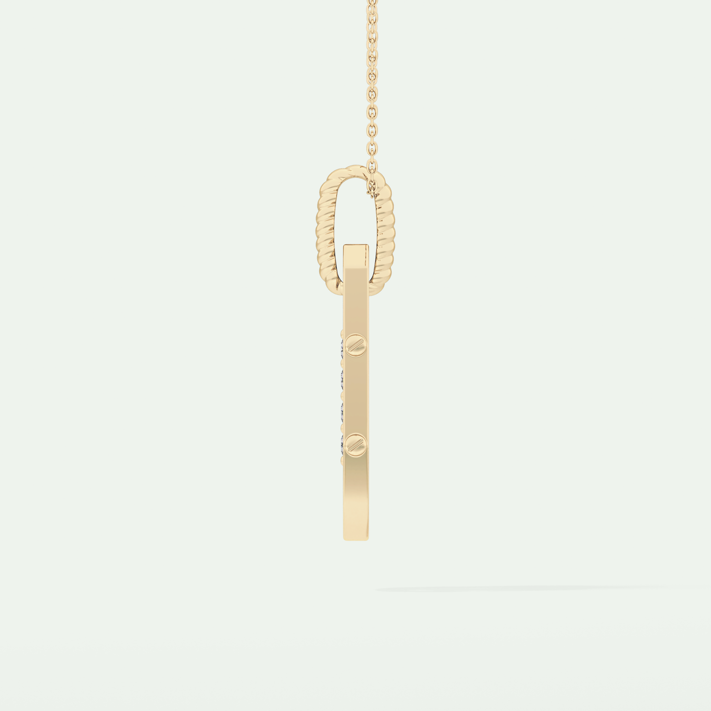 0.20 CT Round Shape Moissanite Diamond Stones Necklace For Him 3