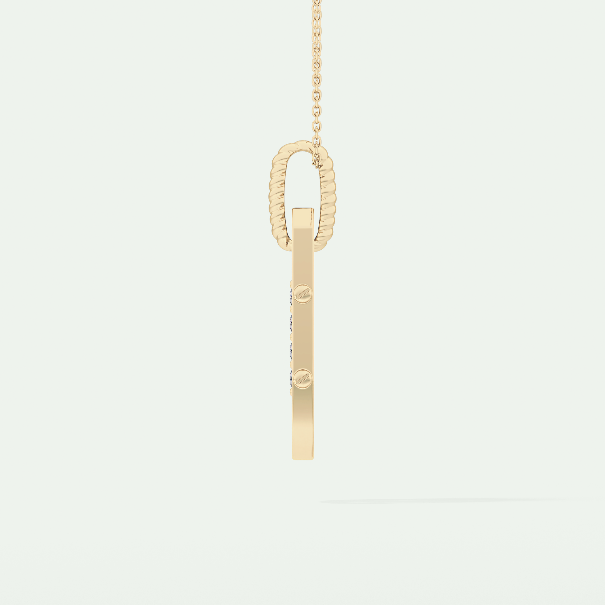 0.20 CT Round Shape Moissanite Diamond Stones Necklace For Him 3