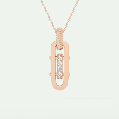 0.20 CT Round Shape Moissanite Diamond Stones Necklace For Him 9