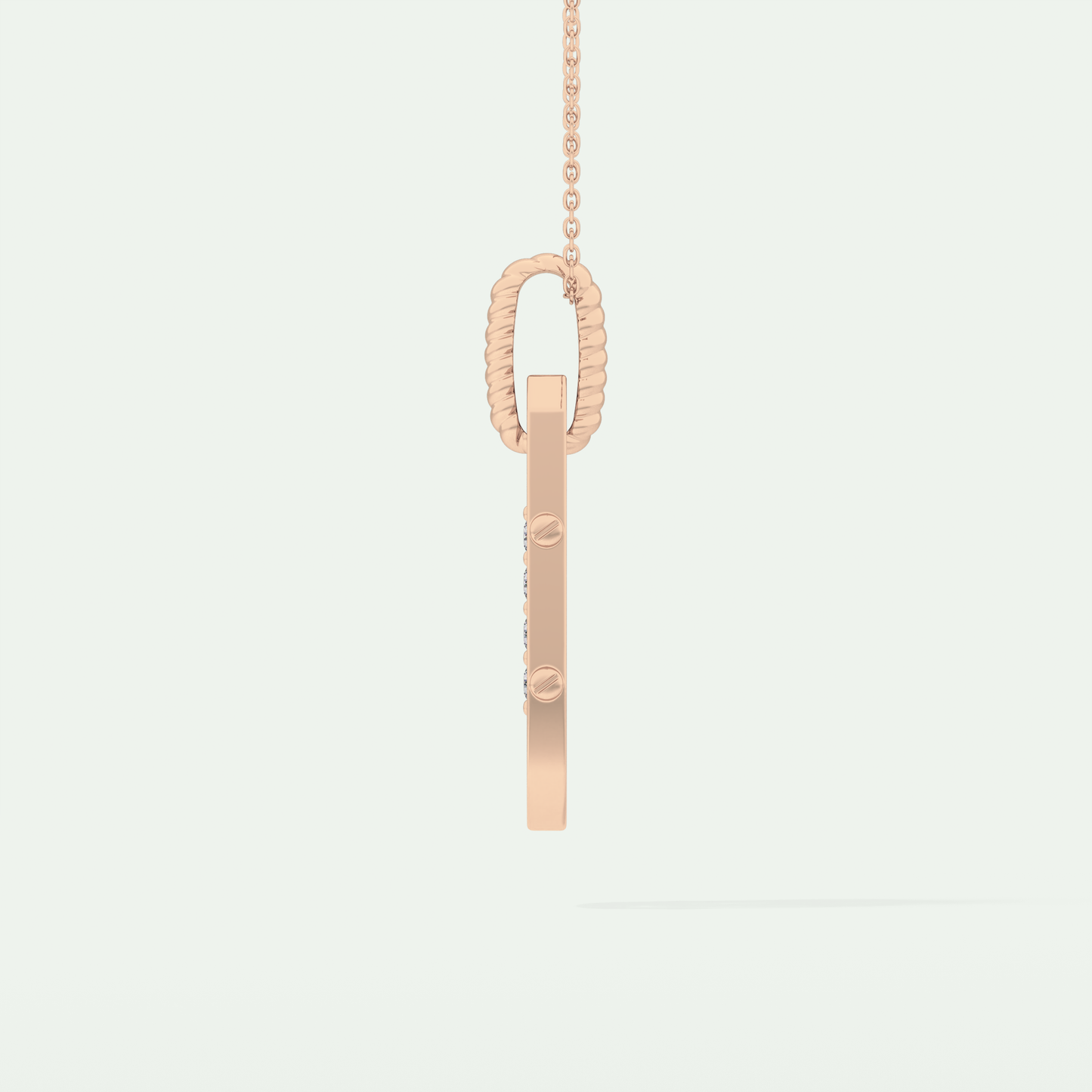 0.20 CT Round Shape Moissanite Diamond Stones Necklace For Him 11