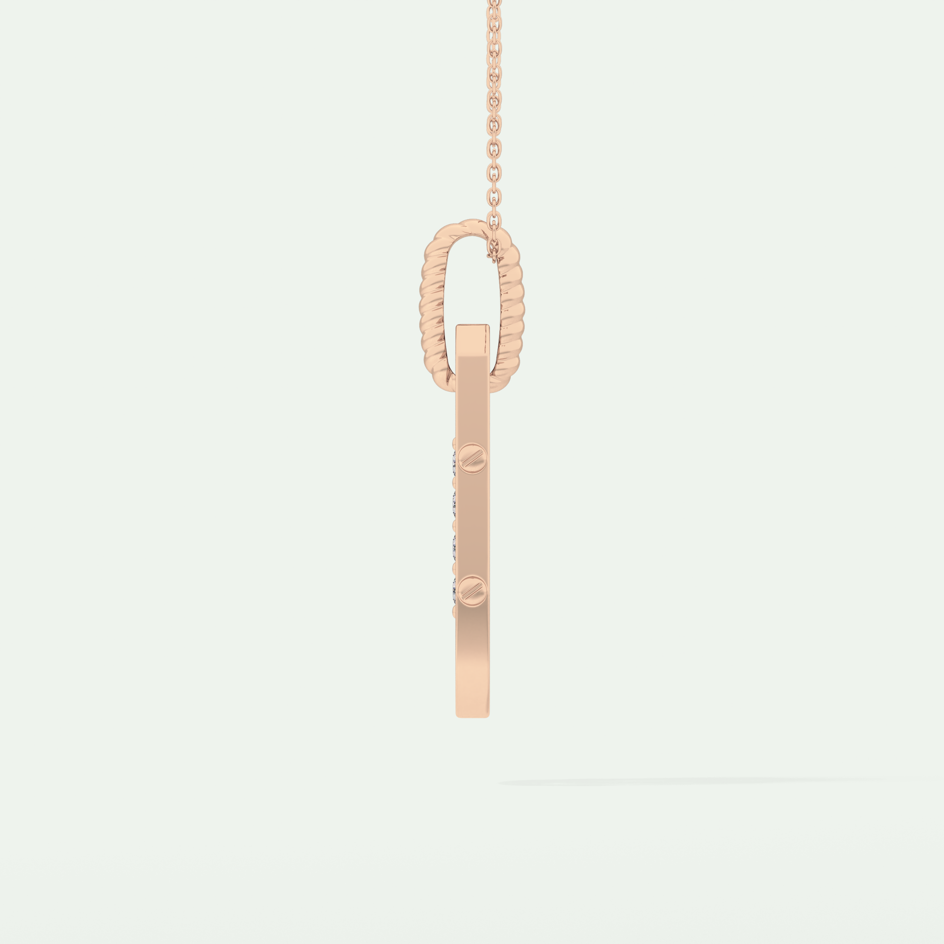 0.20 CT Round Shape Moissanite Diamond Stones Necklace For Him 11