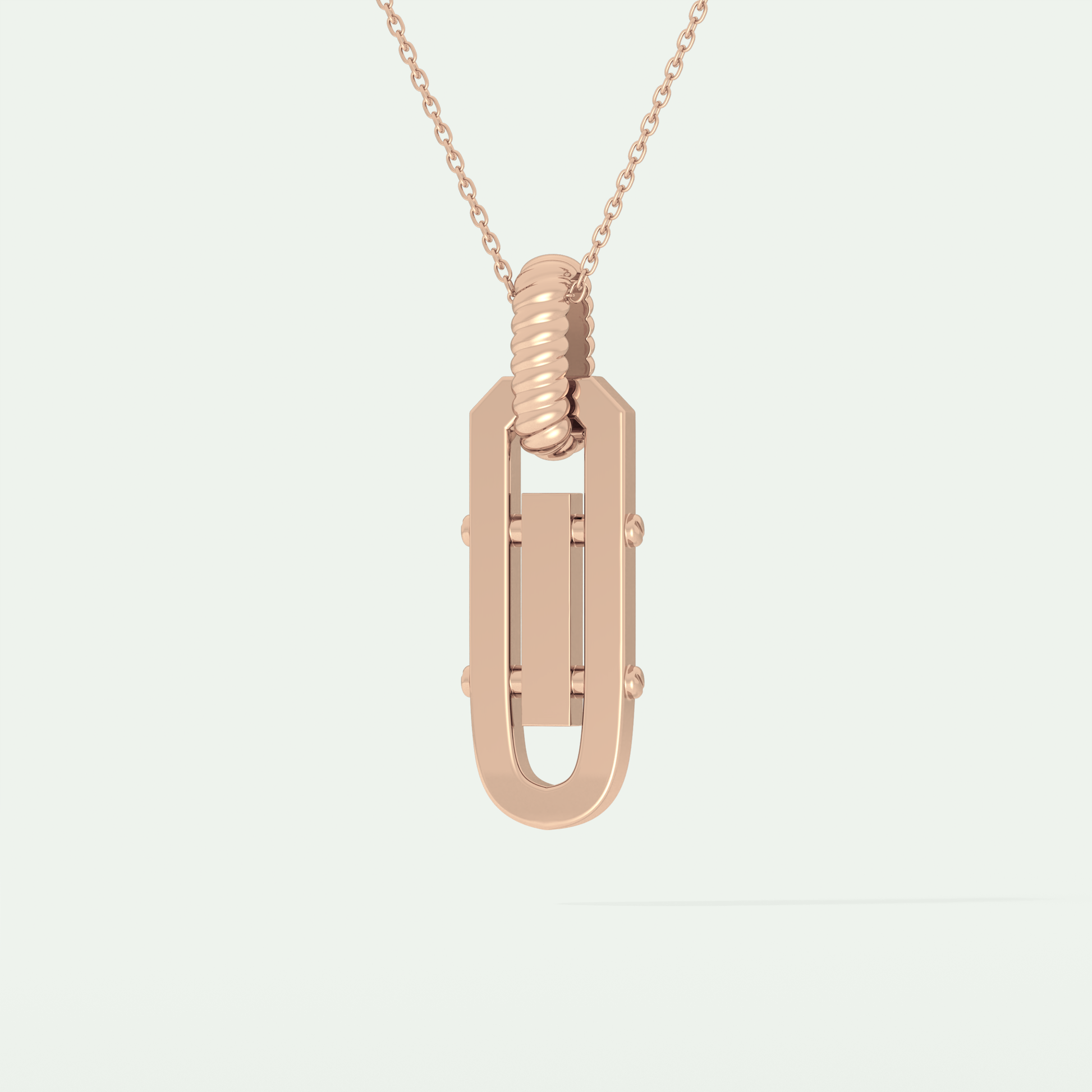 0.20 CT Round Shape Moissanite Diamond Stones Necklace For Him 12