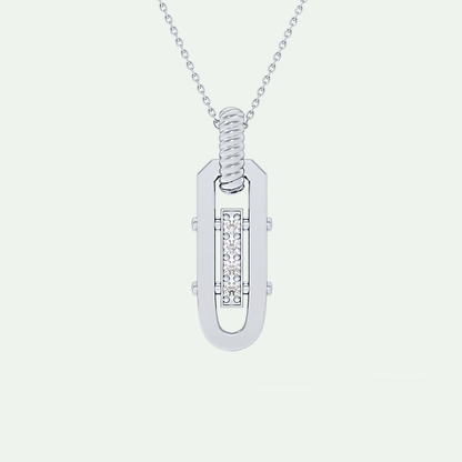 0.20 CT Round Shape Moissanite Diamond Stones Necklace For Him 5