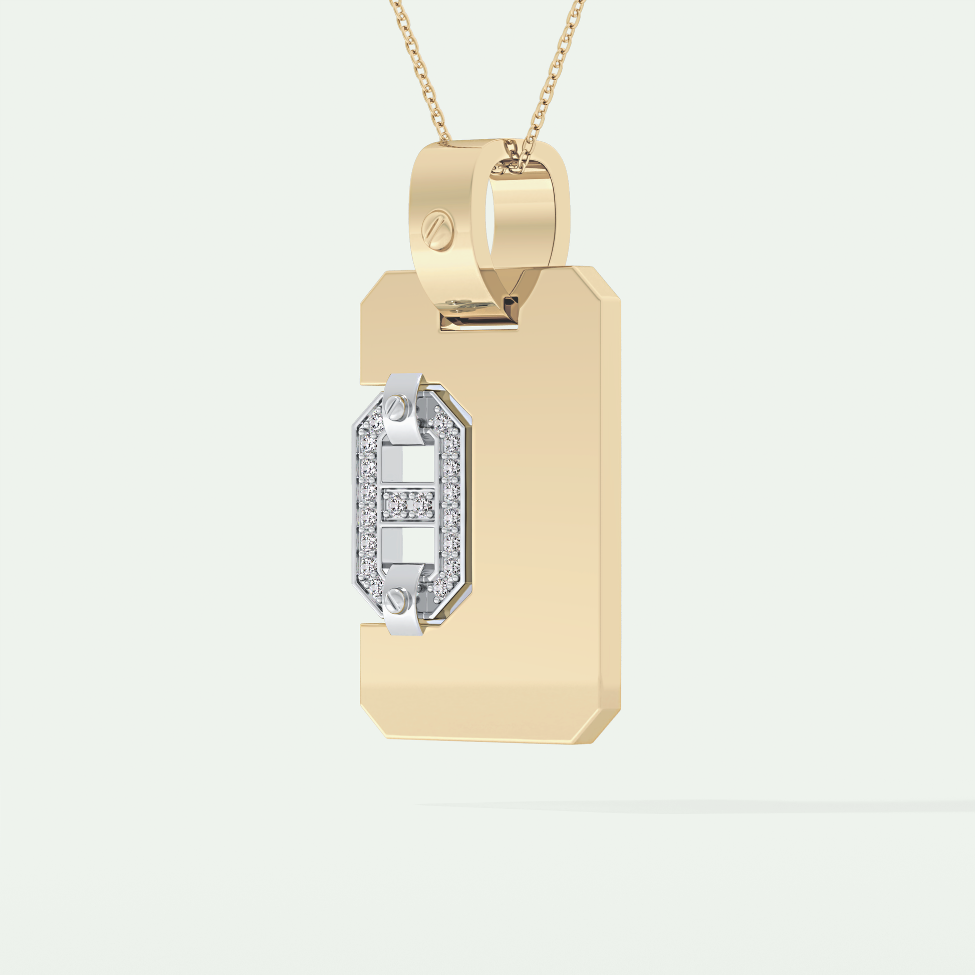 0.10 CT Layered Moissanite Diamond Necklace For Him 2