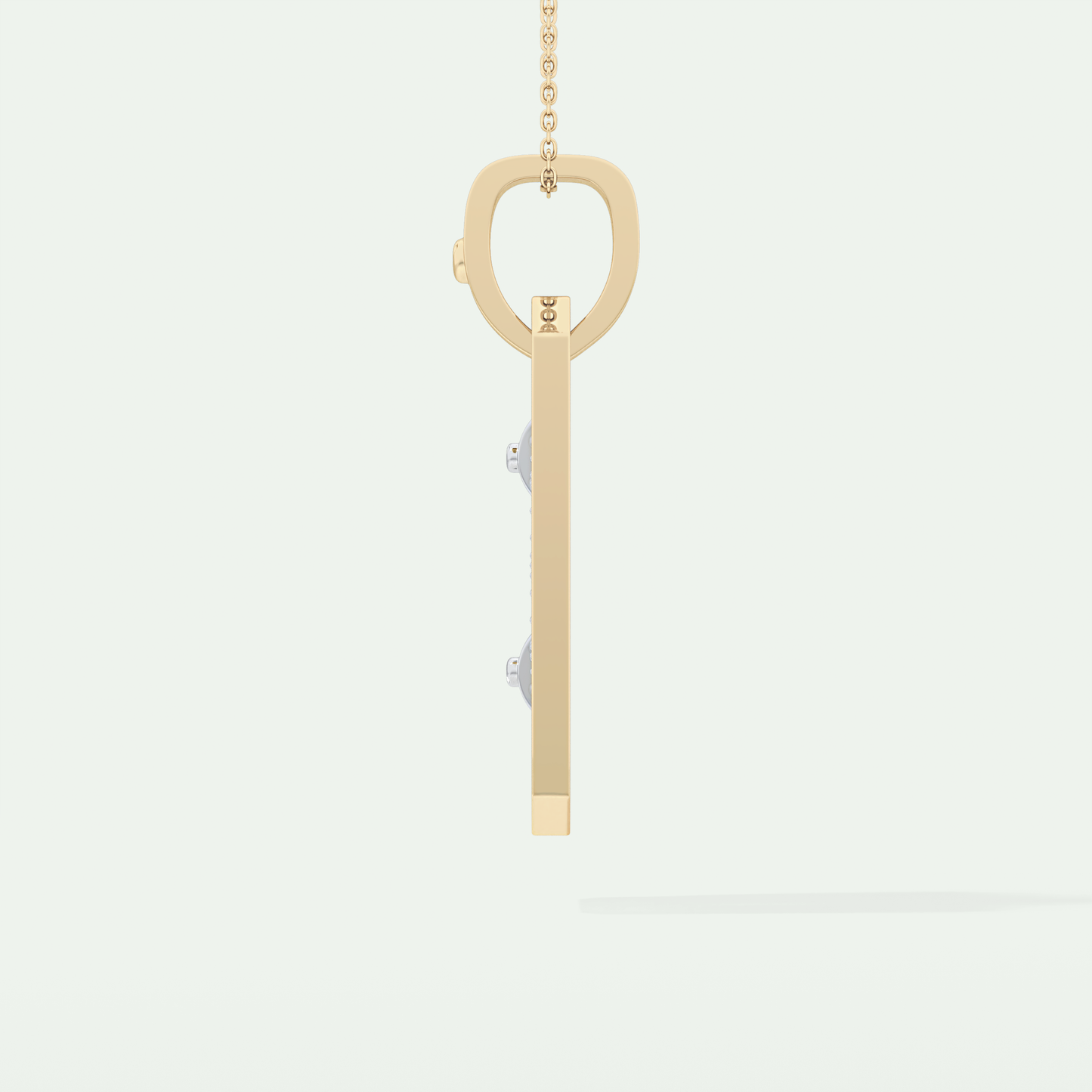 0.10 CT Layered Moissanite Diamond Necklace For Him 4