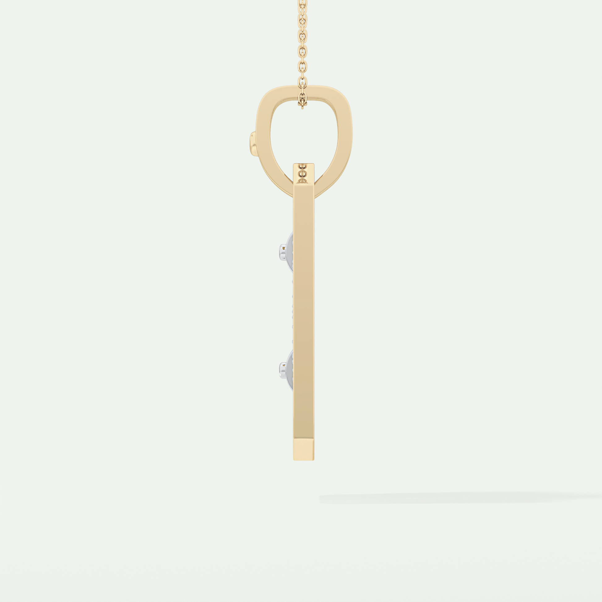 0.10 CT Layered Moissanite Diamond Necklace For Him 4