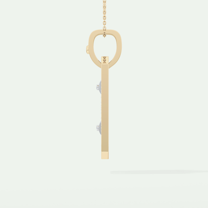 0.10 CT Layered Moissanite Diamond Necklace For Him 4