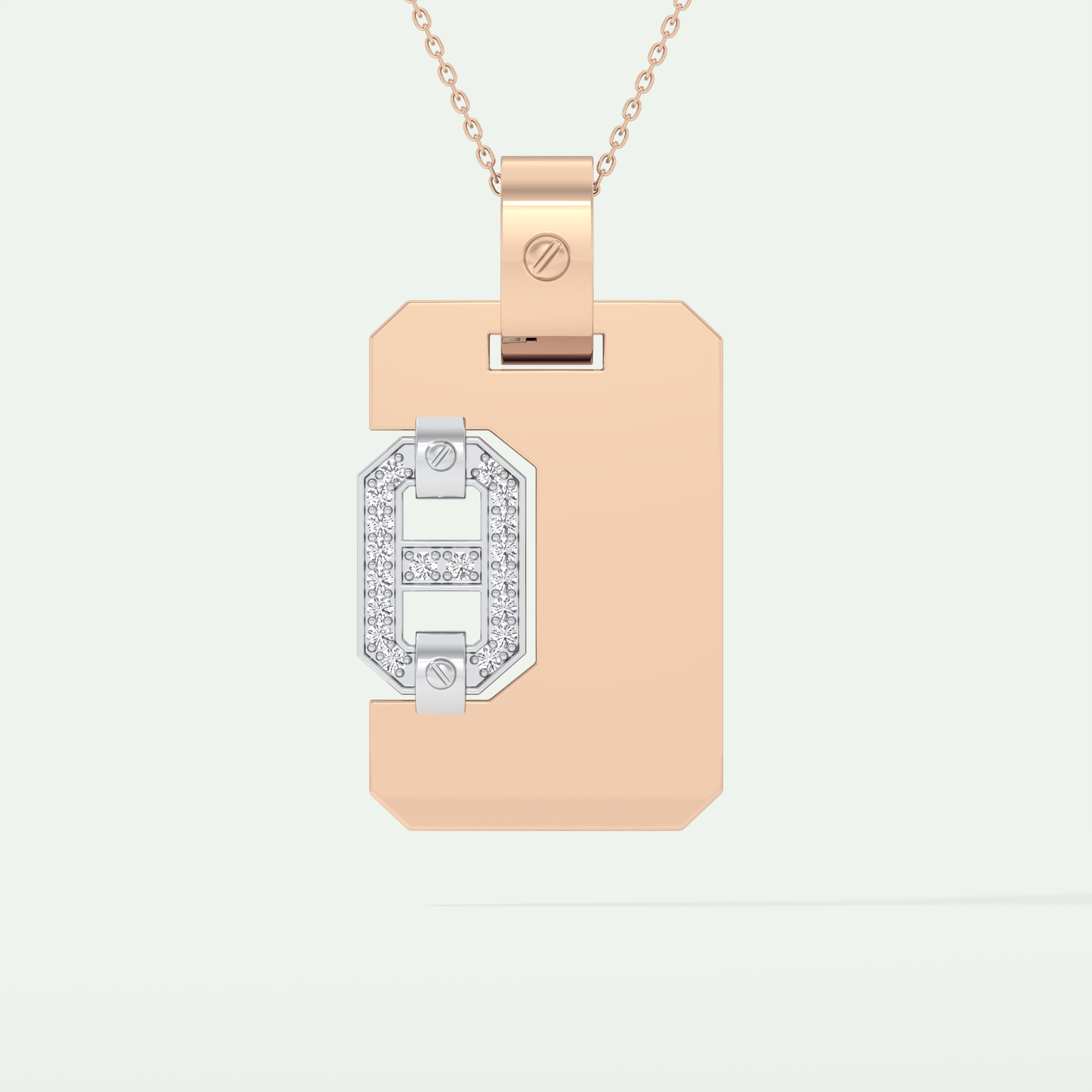 0.10 CT Layered Moissanite Diamond Necklace For Him 5