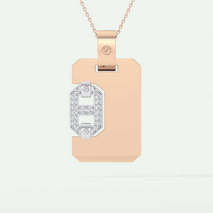 0.10 CT Layered Moissanite Diamond Necklace For Him 5