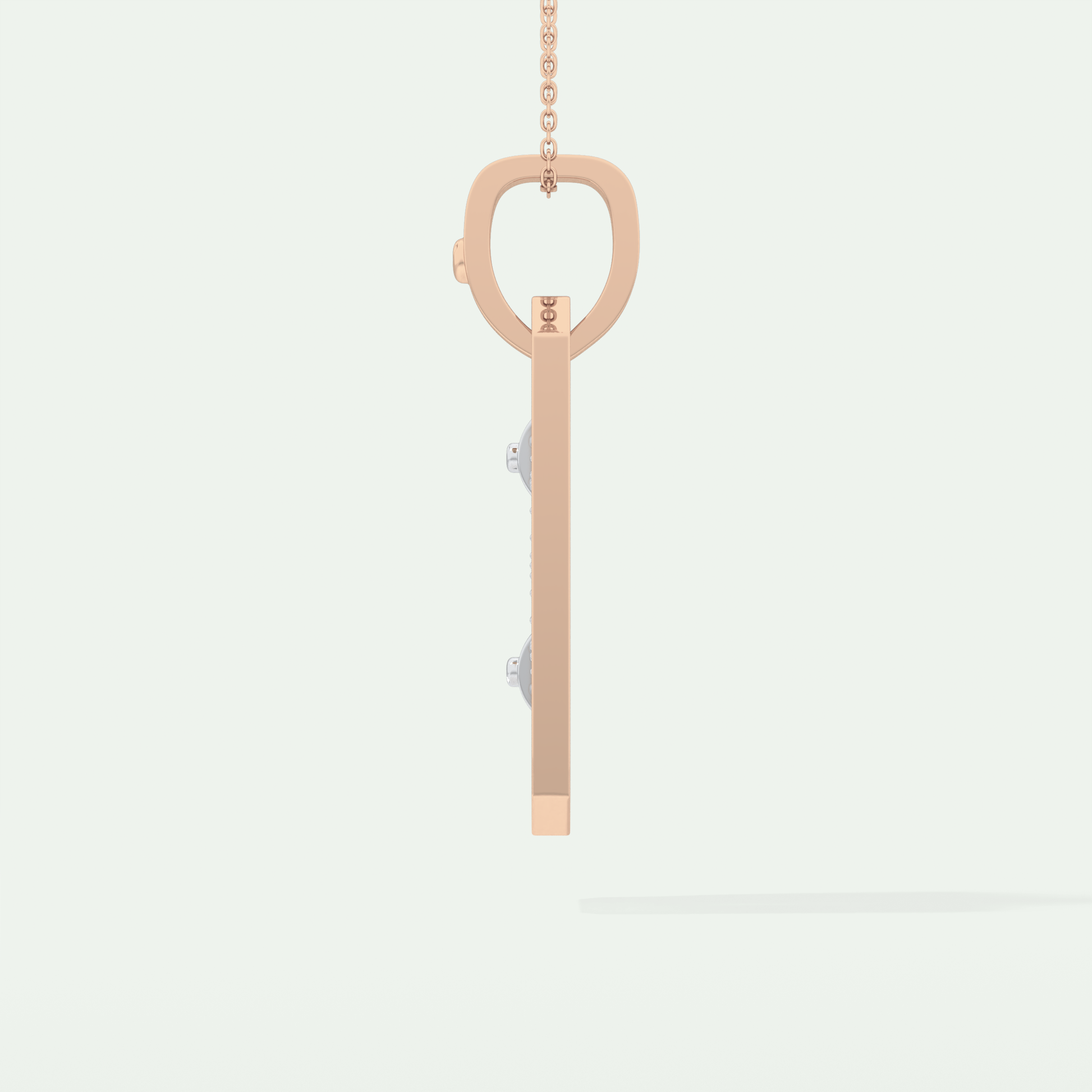 0.10 CT Layered Moissanite Diamond Necklace For Him 8