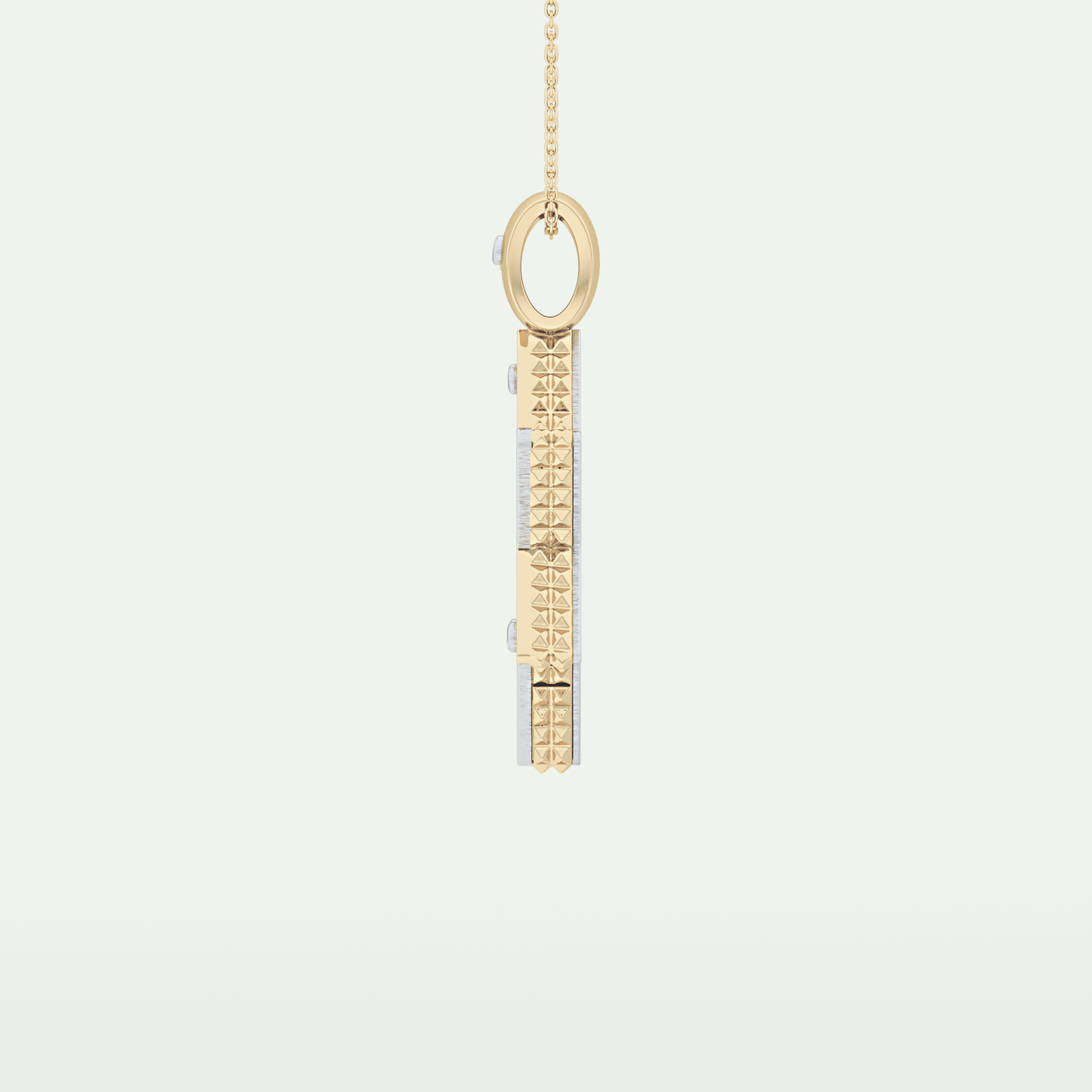 0.45 CT Unique Star Shaped Moissanite Diamond Stones Two Tone Necklace 3