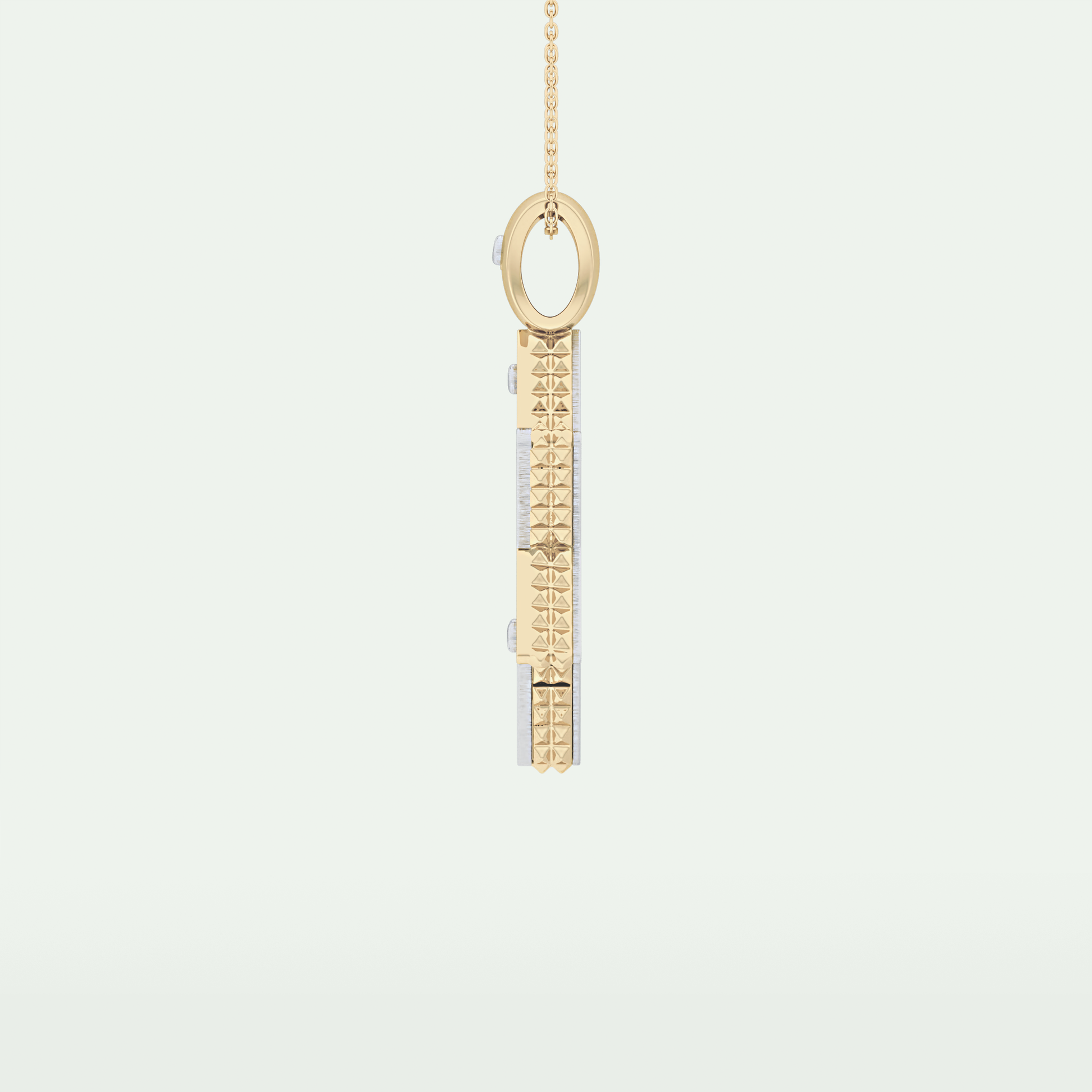 0.45 CT Unique Star Shaped Moissanite Diamond Stones Two Tone Necklace 3