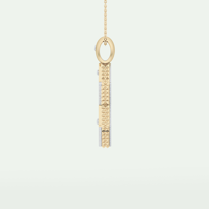 0.45 CT Unique Star Shaped Moissanite Diamond Stones Two Tone Necklace 3