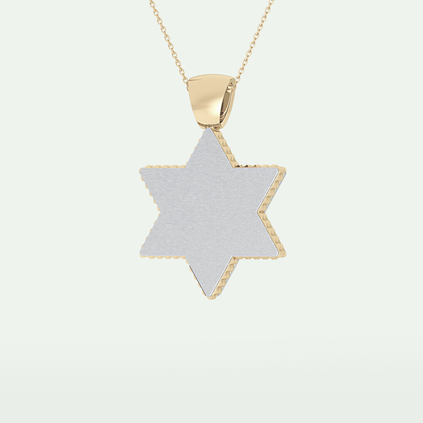 0.45 CT Unique Star Shaped Moissanite Diamond Stones Two Tone Necklace 4