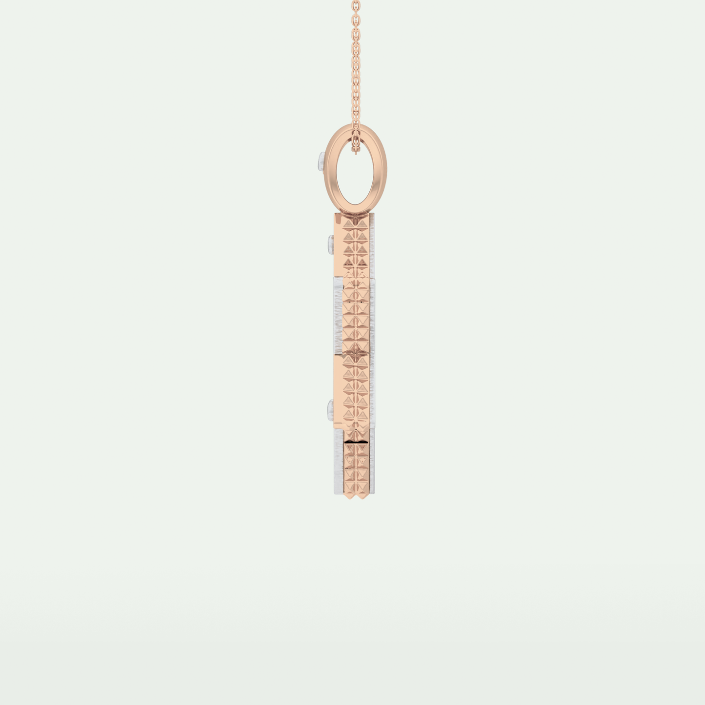 0.45 CT Unique Star Shaped Moissanite Diamond Stones Two Tone Necklace 7