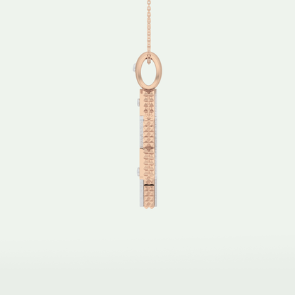 0.45 CT Unique Star Shaped Moissanite Diamond Stones Two Tone Necklace 7