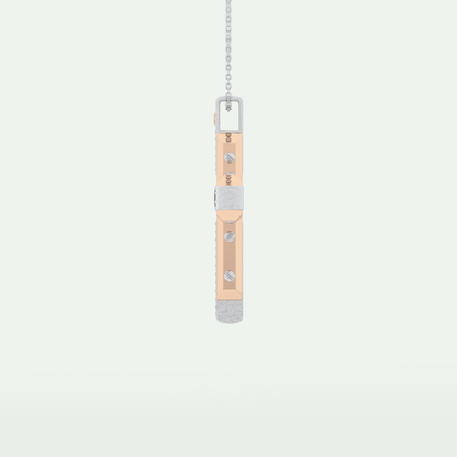 0.60 CT Polished Finish Cross Moissanite Diamond Two Tone Necklace For Him 9