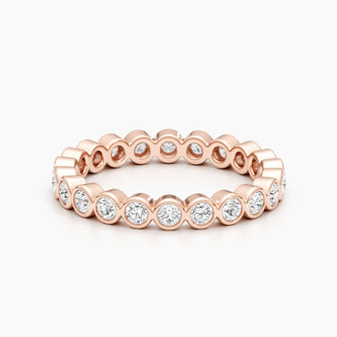 1.65 CT Round Bezel Full Eternity CVD EF/VVS Diamond Wedding Band 9