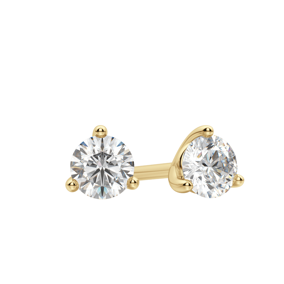 0.50 CT-4.0 CT Round Solitaire Lab Grown Diamond Earrings