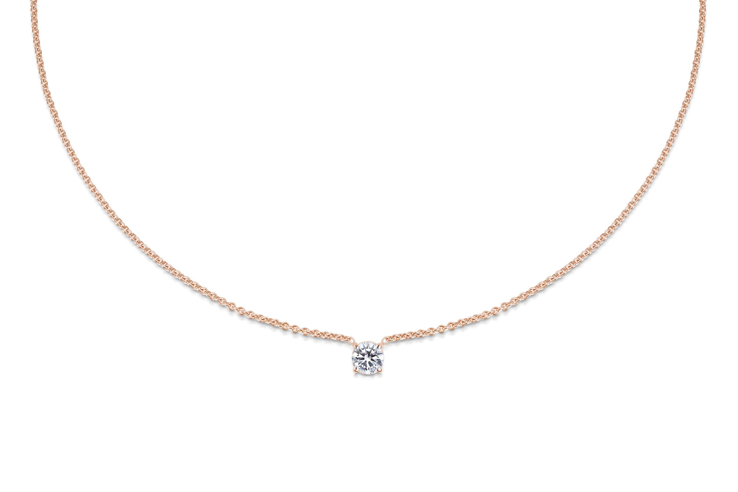0.50 CT Round Solitaire CVD F/VS Diamond Necklace 7
