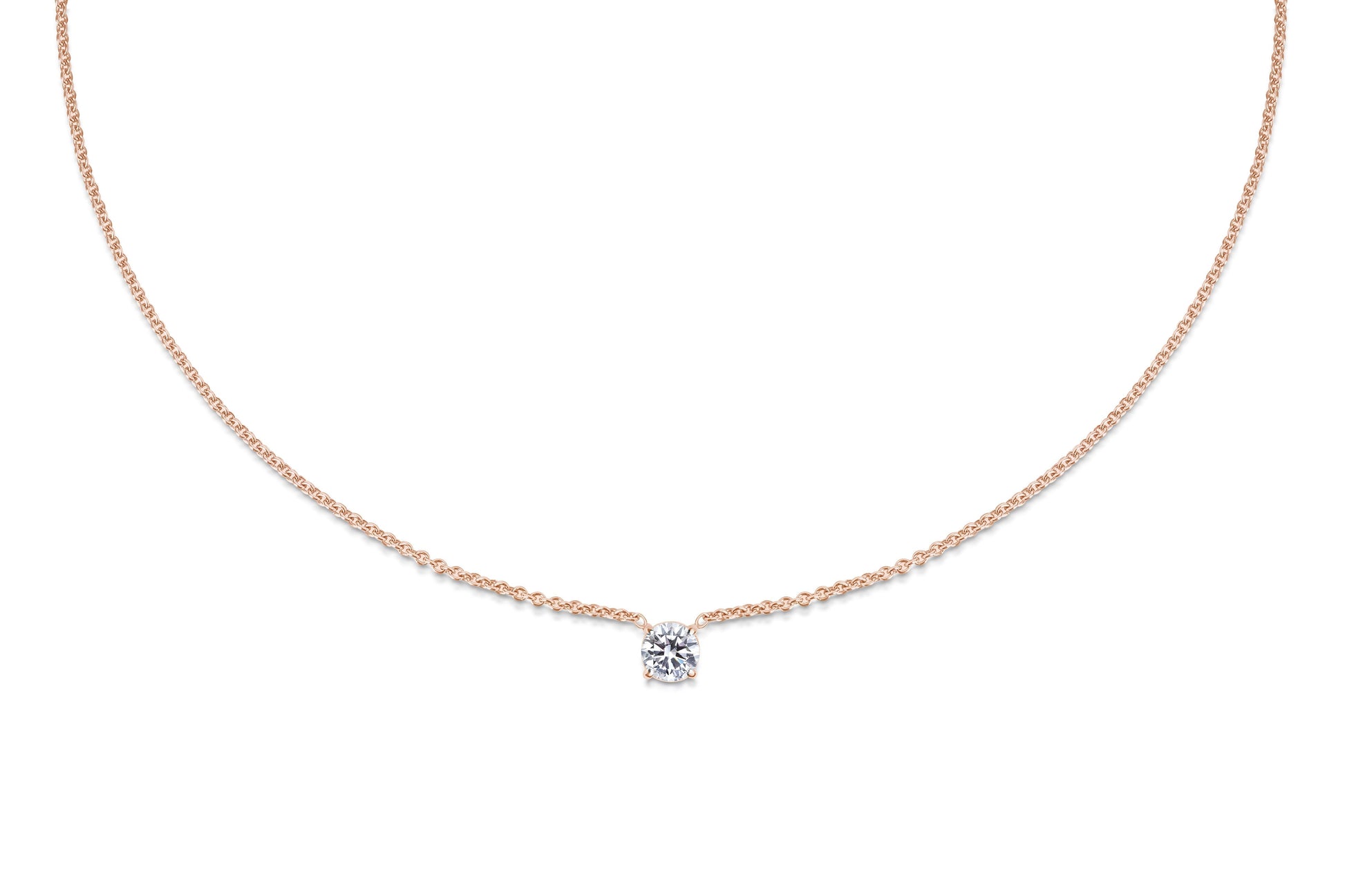 0.50 CT Round Solitaire CVD F/VS Diamond Necklace 7
