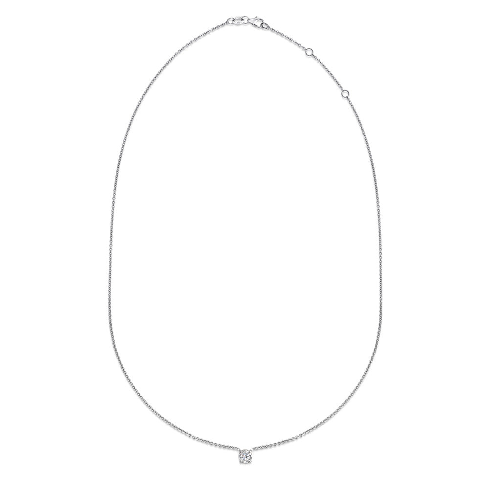 0.50 CT Round Solitaire CVD F/VS Diamond Necklace 3