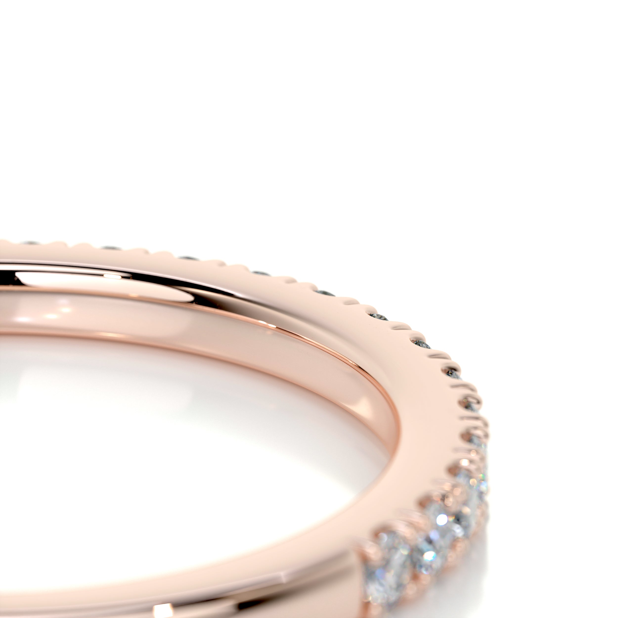 0.3 CT Round Half Eternity Lab Grown Diamond Wedding Band