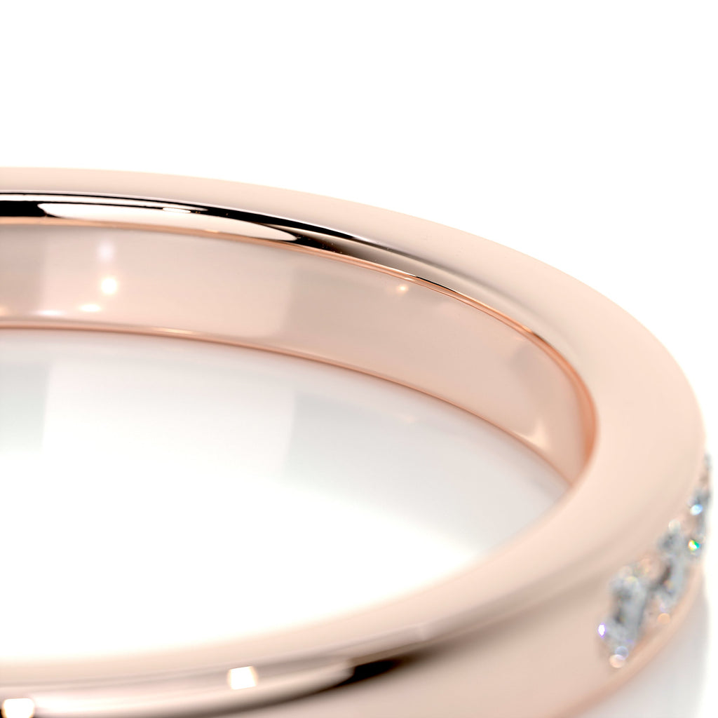 0.2 CT Round Half Eternity Lab Grown Diamond Wedding Band