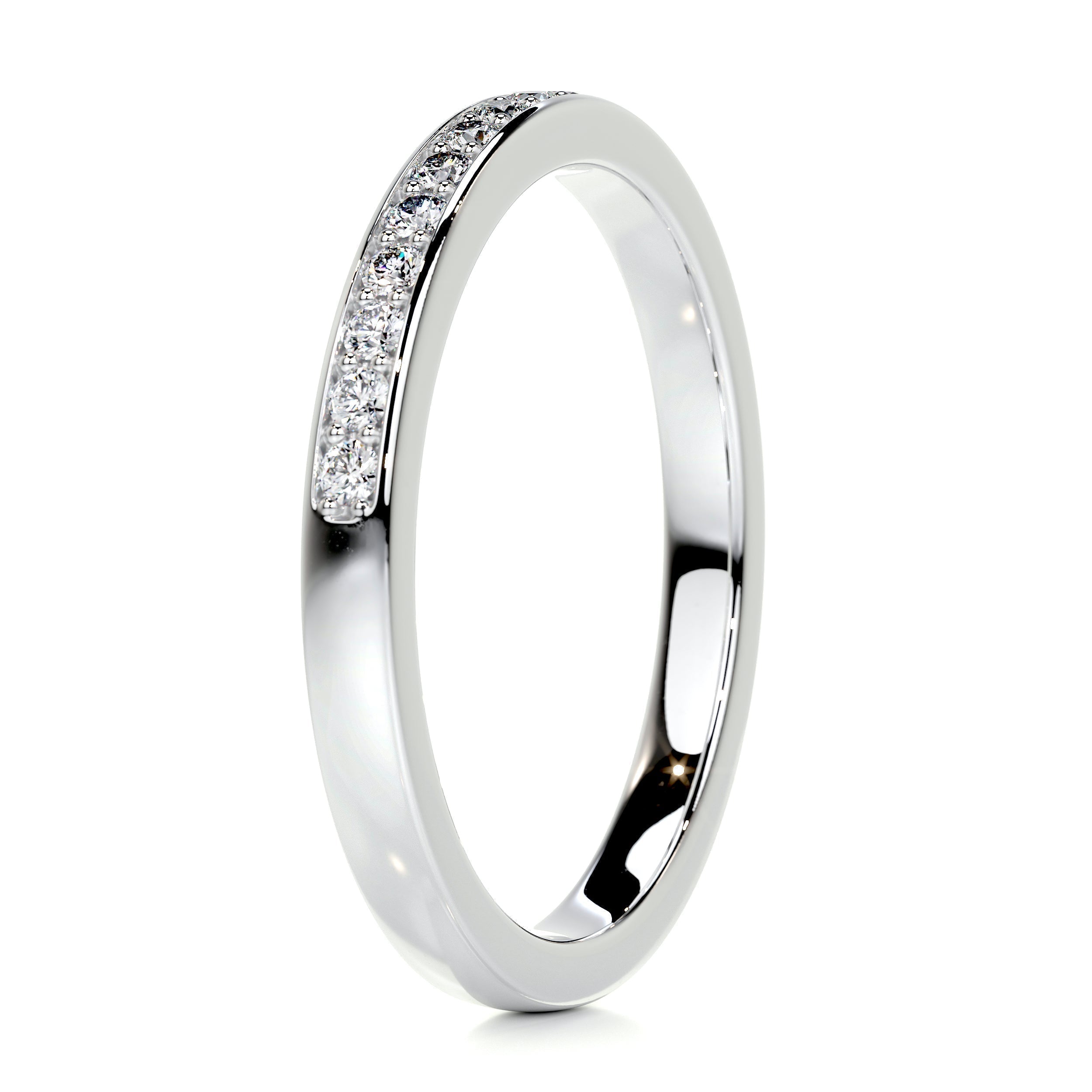 0.2 CT Round Half Eternity Lab Grown Diamond Wedding Band