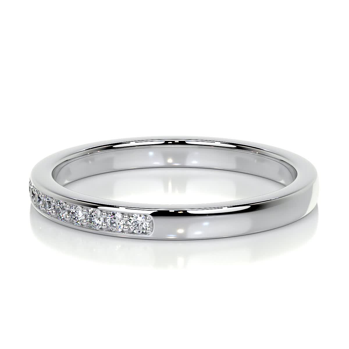 0.2 CT Round Half Eternity Lab Grown Diamond Wedding Band