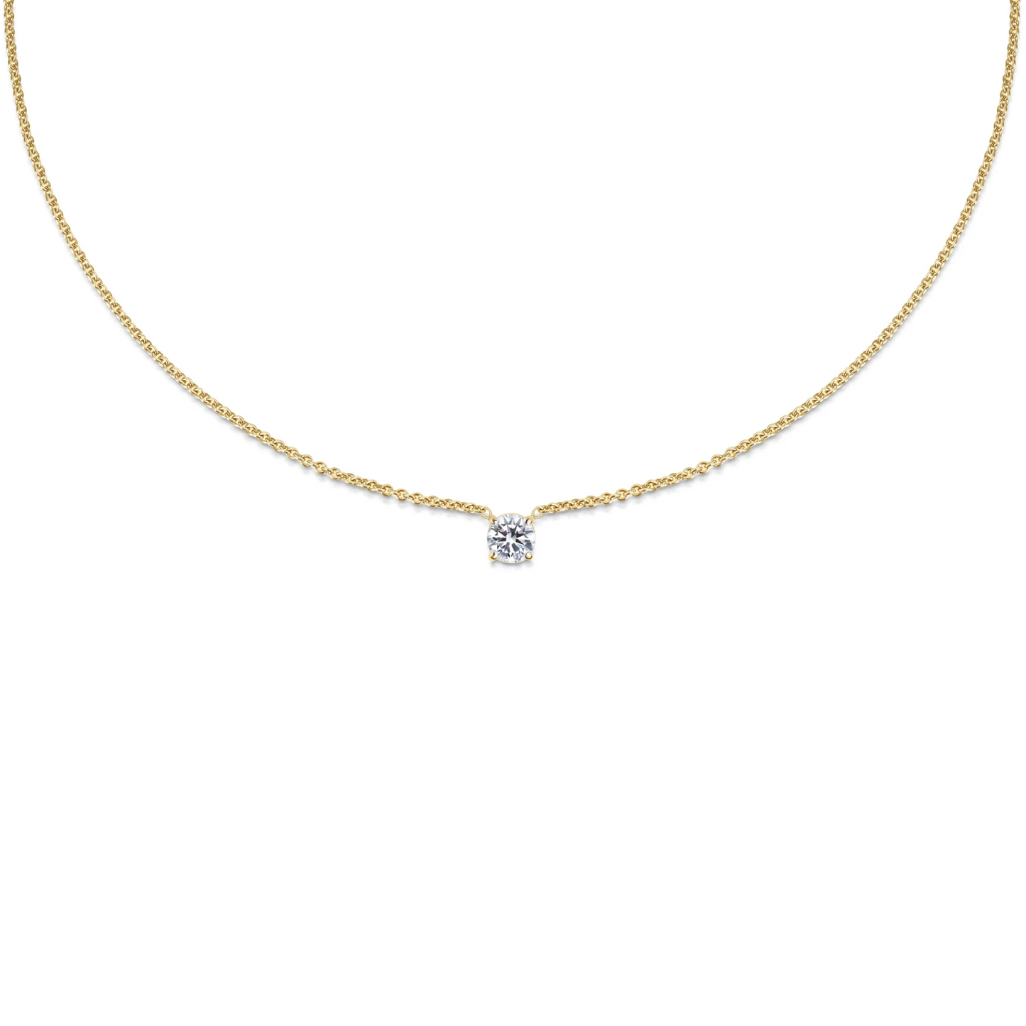 0.50 CT Round Solitaire CVD F/VS Diamond Necklace 5