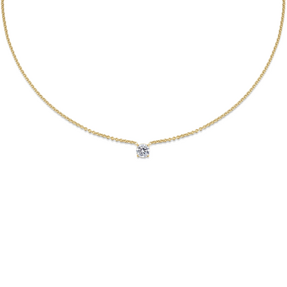 0.50 CT Round Solitaire CVD F/VS Diamond Necklace 5