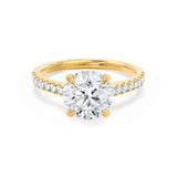 1.20 CT Round Pave Setting CVD F/VVS2 Diamond Engagement Ring
