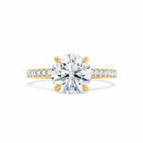 1.20 CT Round Pave Setting CVD F/VVS2 Diamond Engagement Ring
