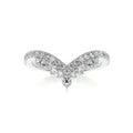 0.5 CT Round Curved Lab Grown Diamond Wedding Band