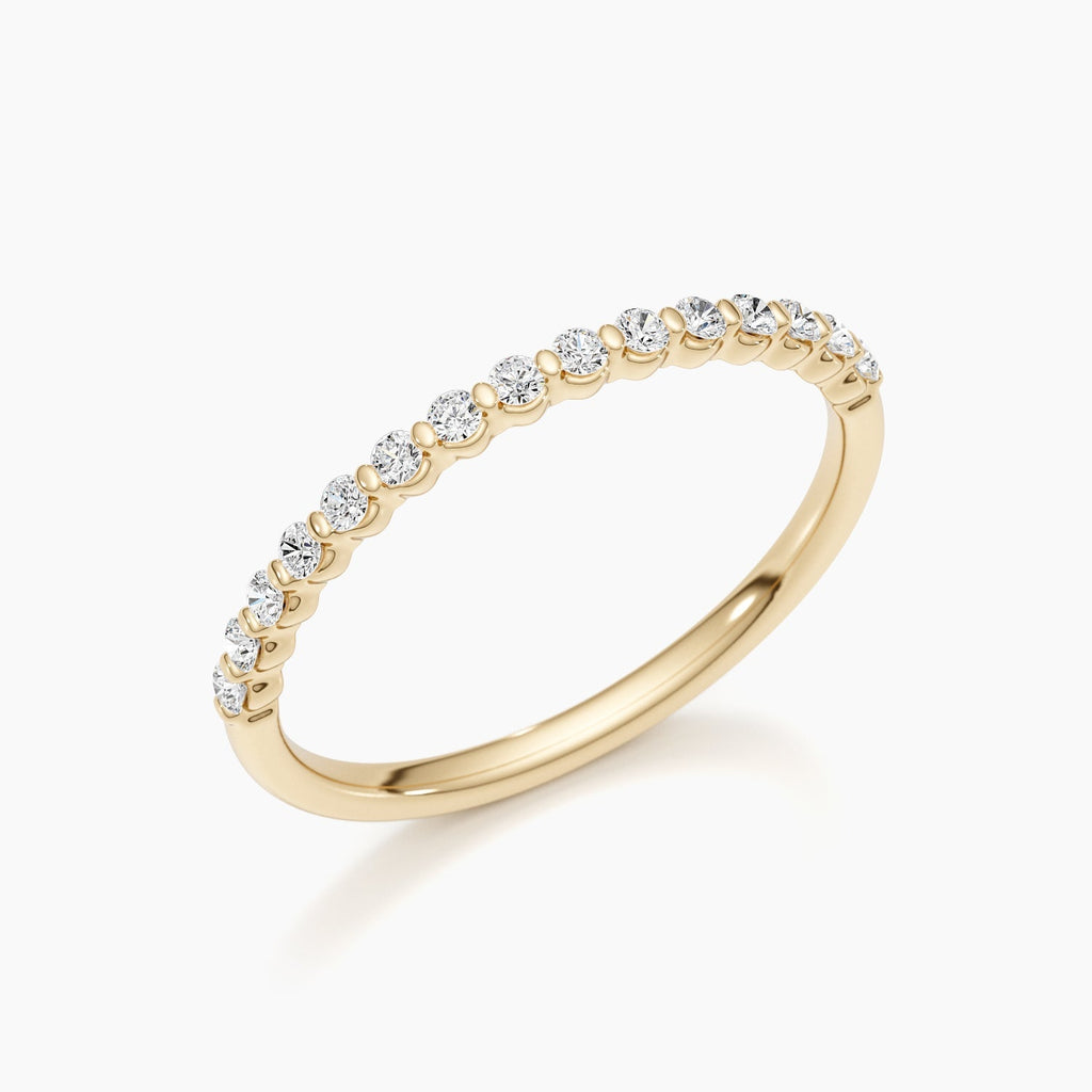 0.3 CT Round Half Eternity Lab Grown Diamond Wedding Band