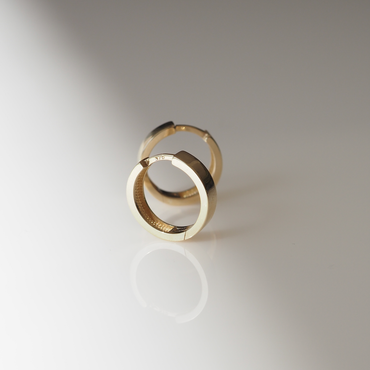 Square Huggies Earrings in Gold 2