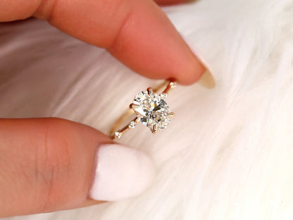 Stunning 1.69 CT Oval Moissanite Engagement Ring with Dainty Design 6