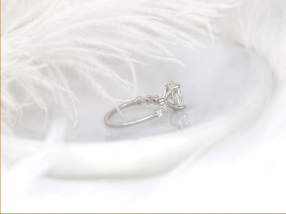 Stunning 2.5 CT Oval Moissanite Engagement Ring with Pave Design 3