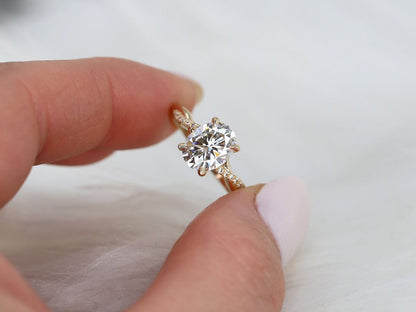 Stunning 2 CT Oval Moissanite Engagement Ring with Twisted Pave Design 5