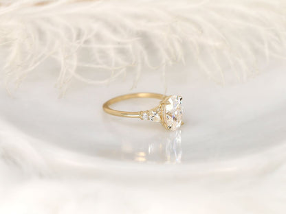 Stunning 2.5 CT Oval Moissanite Engagement Ring with Cluster Design 3